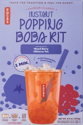 Mixed Berry instant Popping Boba kit