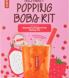 Strawberry Dragon Fruit instant Popping Boba kit