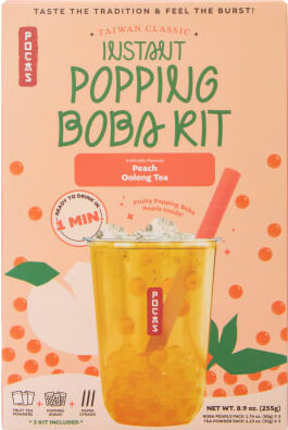 Peach instant Popping Boba kit